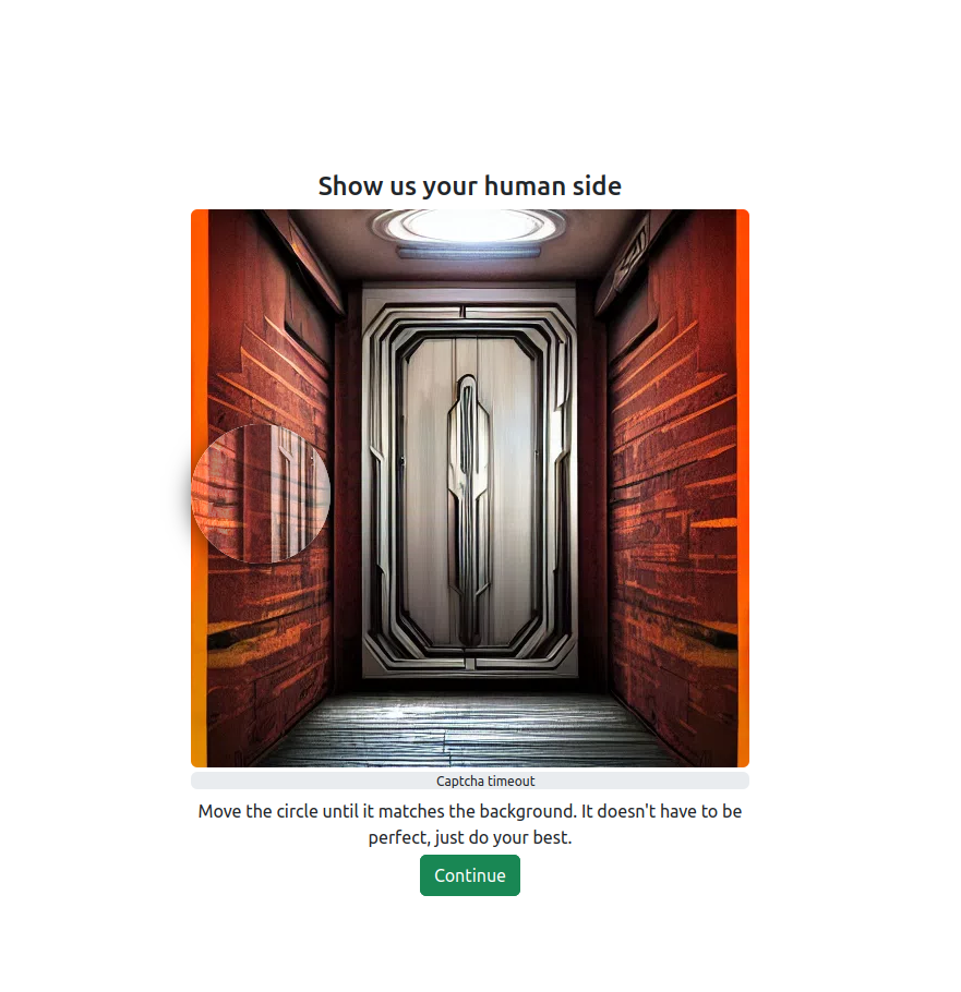CAPTCHA step