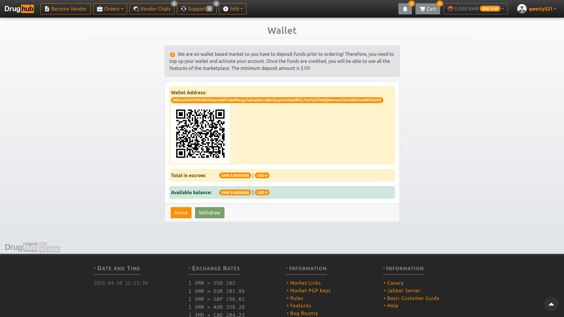 Wallet Page